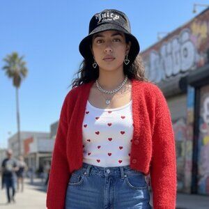 Juicy Couture "Juicy Forever" Black Velvet Bucket Hat  Y2K Excellent Condition